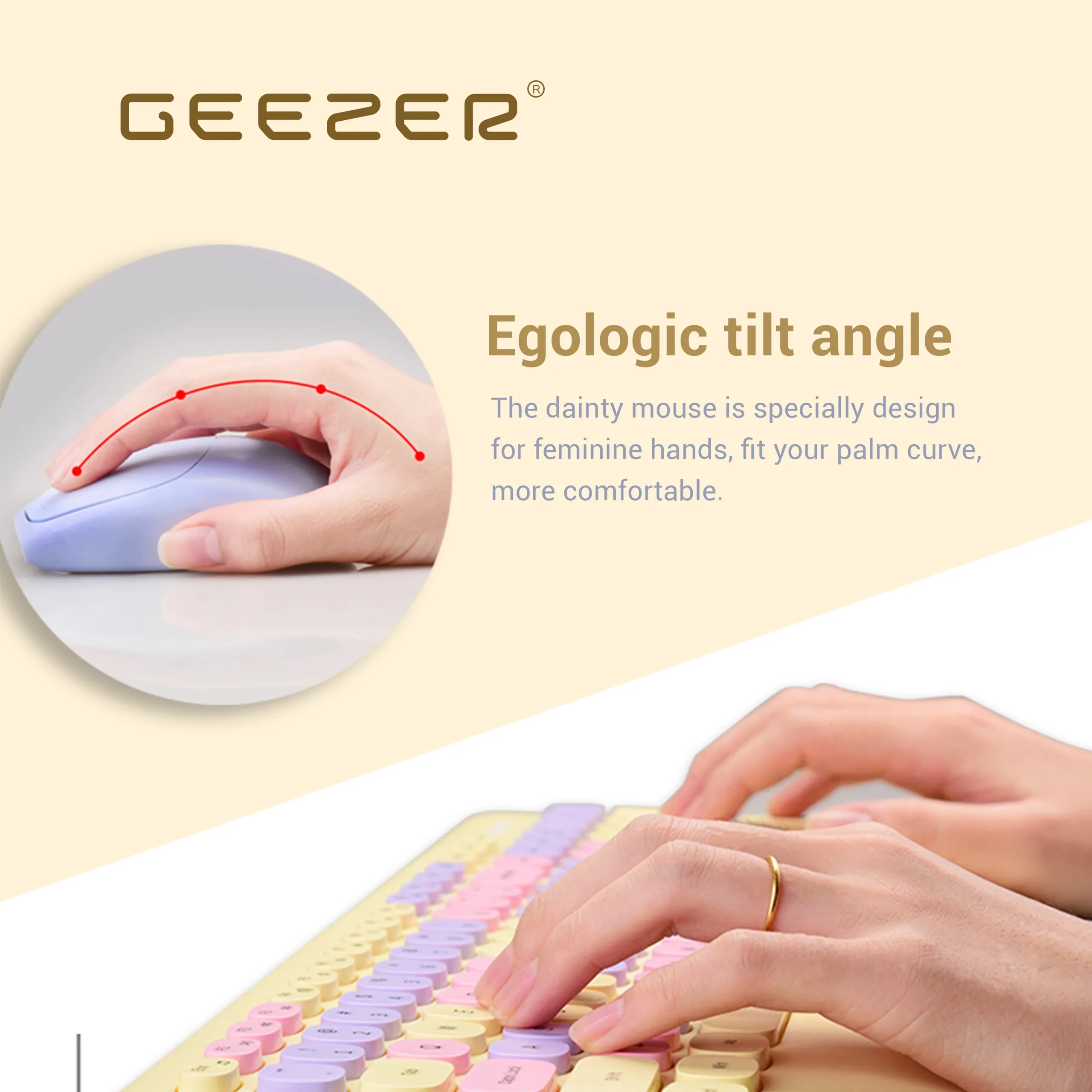 Bàn phím máy tính không dây GEEZER G100