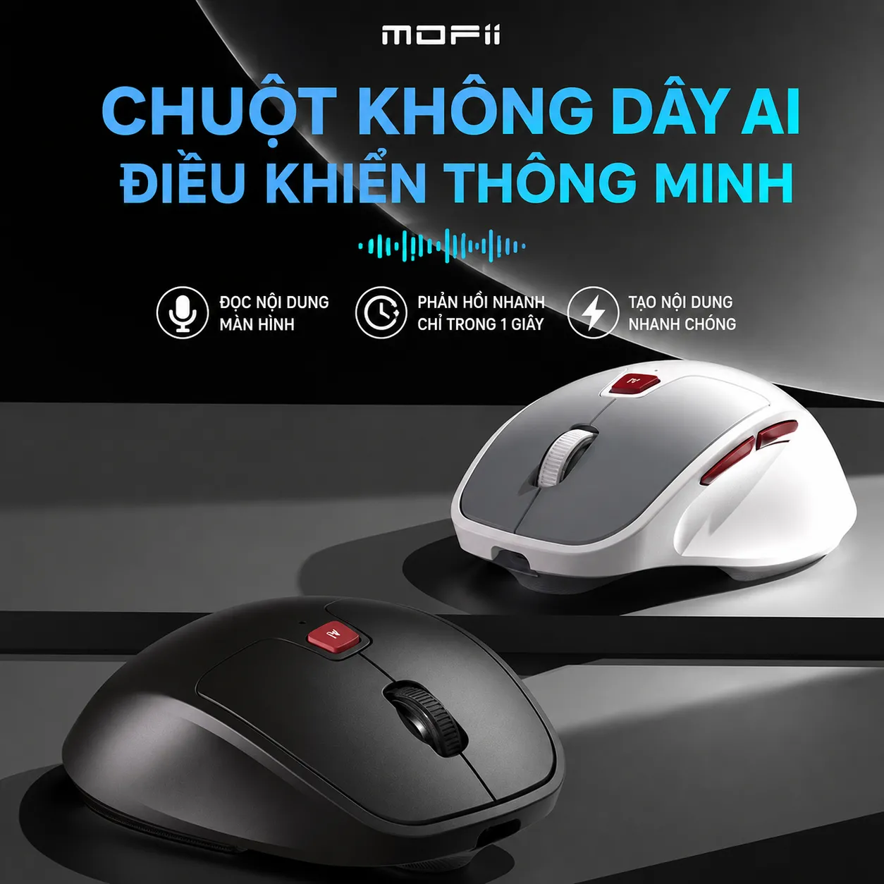 Chuột AI không dây 2 chế độ MOFII M02